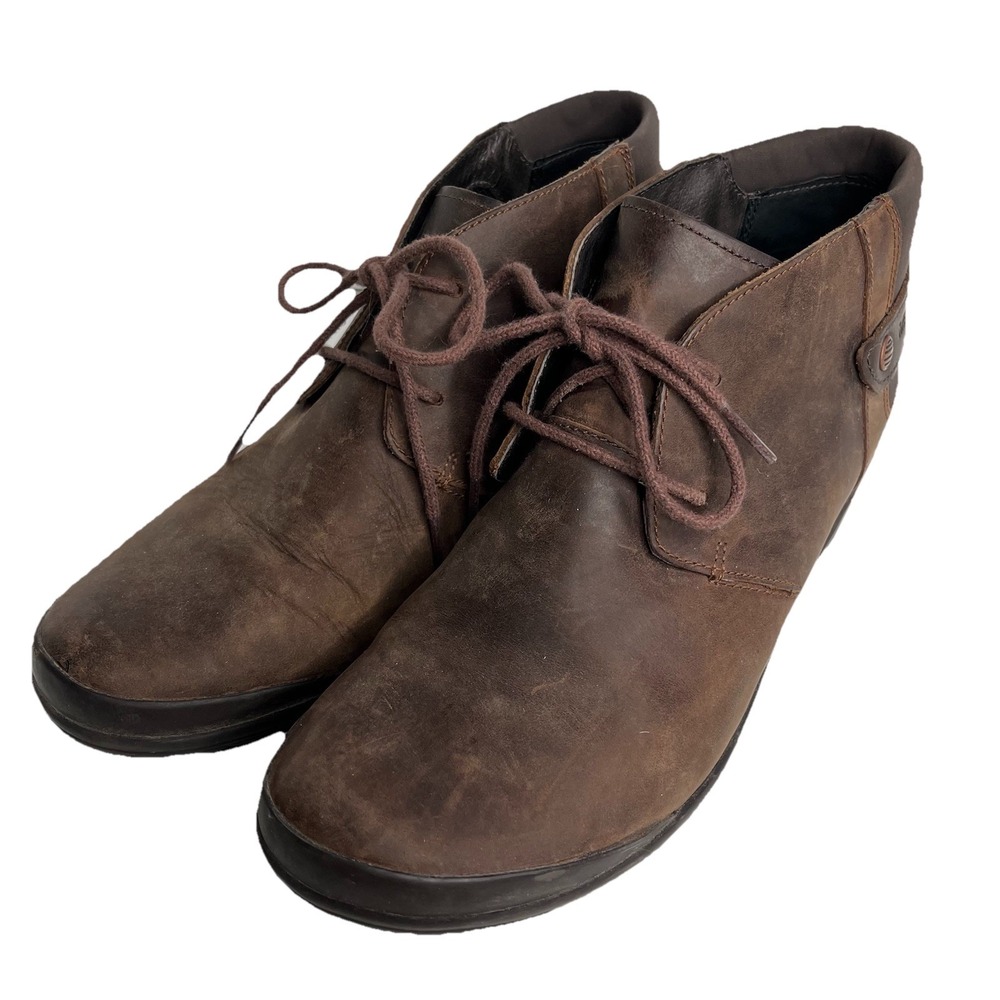Merrell Veranda Ankle Boots Women's 8 Brown Nubuck Chunky Granola Girl Y2K